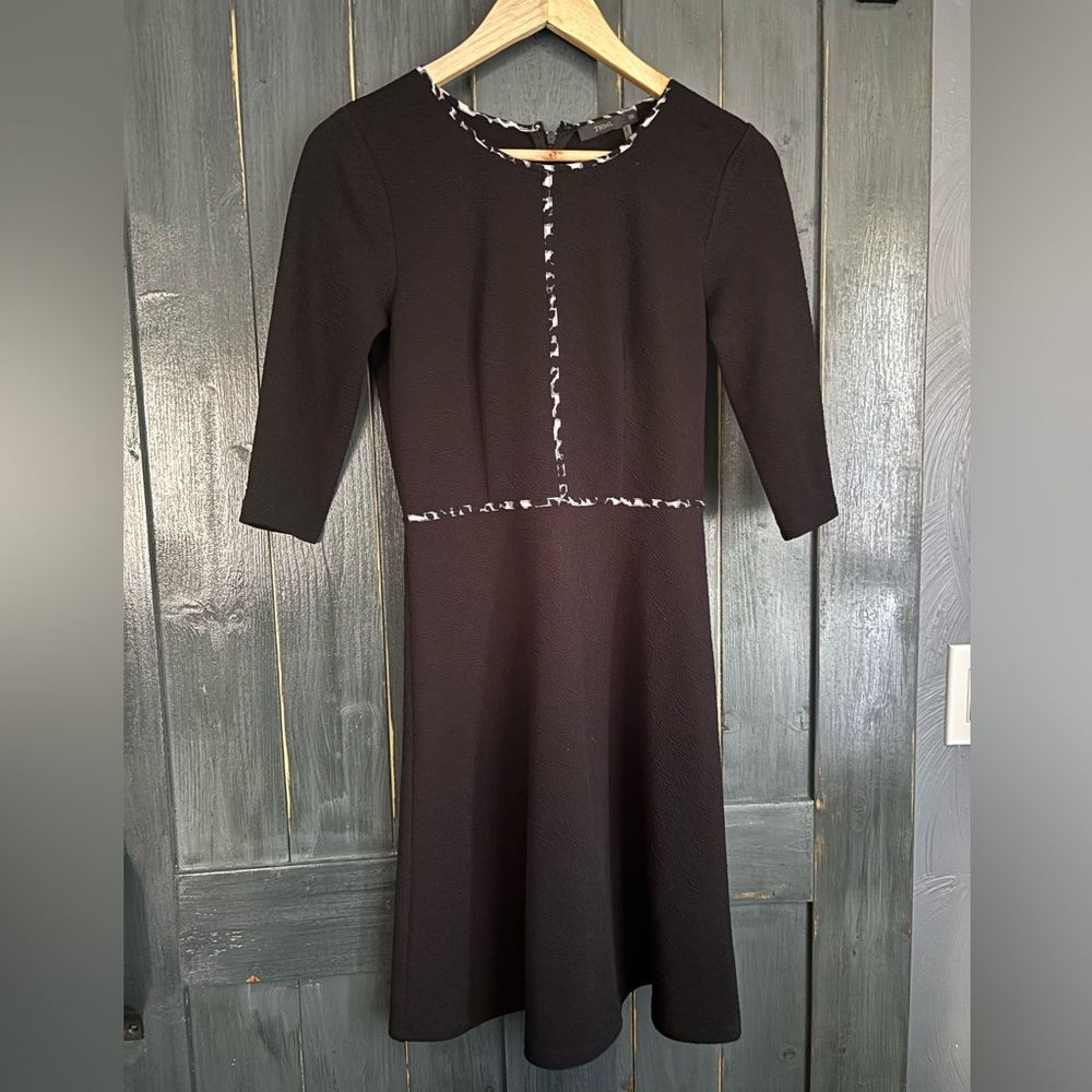 Anthropologie THML Black and White Textured Dress XS